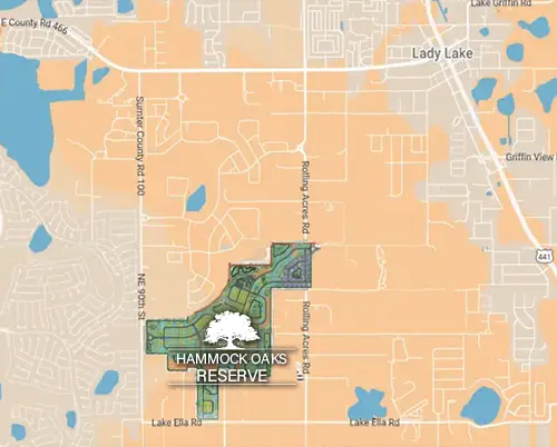 Location & Directions Map Preview for Hammock Oaks Reserve